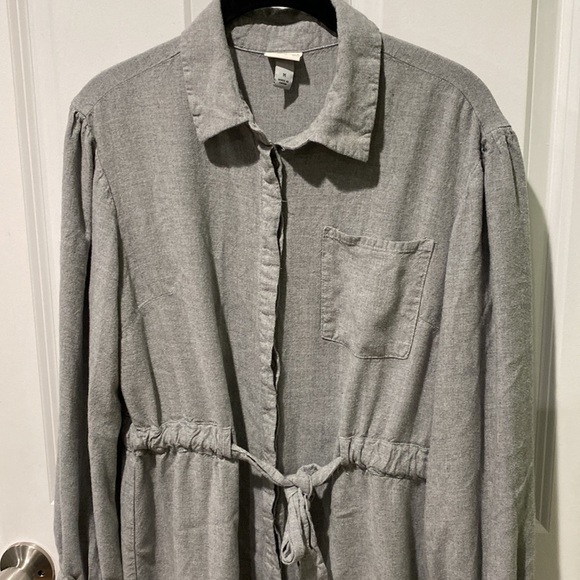 Target Soft Long Sleeve Shirt Dress - Picture 3 of 11